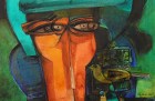 Head of the Undersecretary (detail; 2000), Ibrahim El-Salahi.