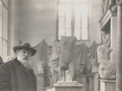 Auguste Rodin photographed in his Museum of Antiquities, c. 1908–12, by Albert Harlingue, courtesy British Museum, London