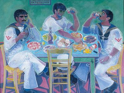 Still Life with Three Sailors, , 1980–85, John Craxton, Private collection, © 2018 Craxton Estate/DACS