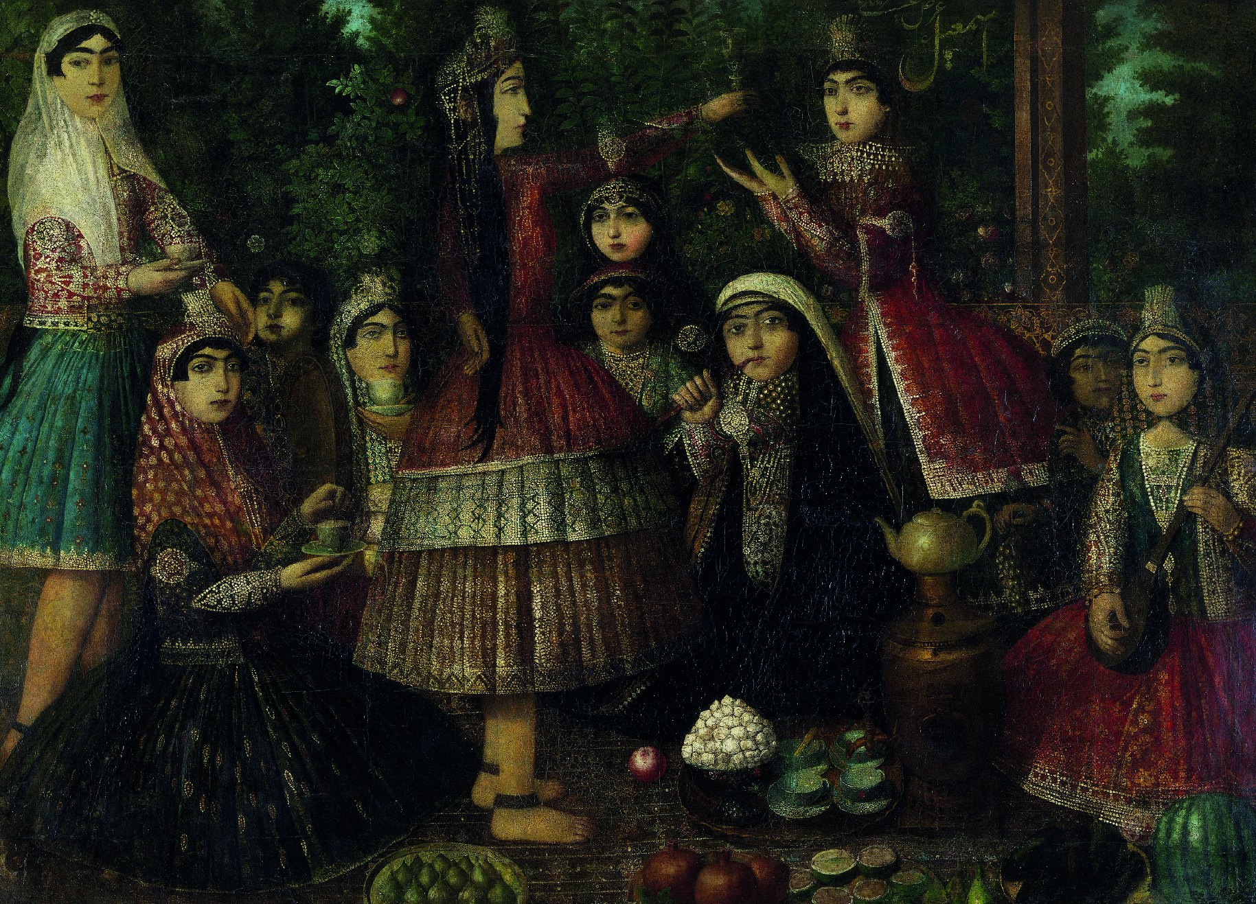 Ladies around a Samovar (c. 1860–75), Isma‘il Jalayir. Victoria and Albert Museum, London.
