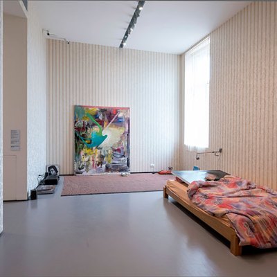Installation view of ‘Albert Oehlen: Cows by the Water’ at the Palazzo Grassi, Venice, 2018.