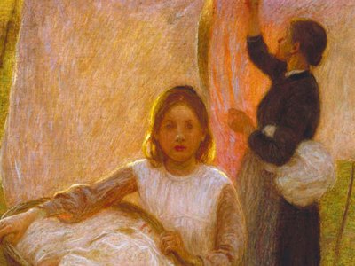 Washing Day (detail; 1899), Edward Stott. Watts Gallery Trust