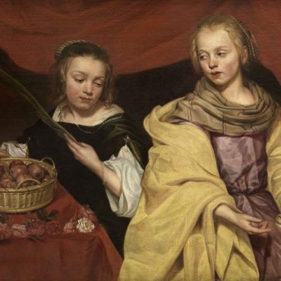 Portrait of Two Girls as the Saints Agnes and Dorothy, (n.d.) Michaelina Wautier. Royal Museum of Fine Arts, Antwerp.