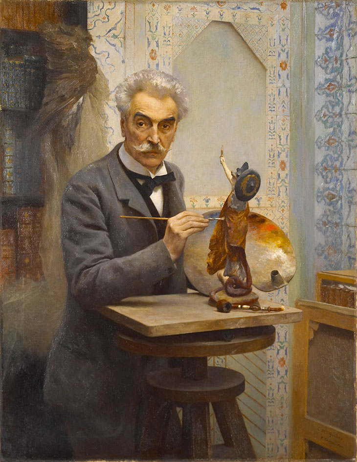 Le Sculpteur au travail (Jean-Léon Gérôme peignant une réduction de la Bellone) (n.d.), Fernand Cormon