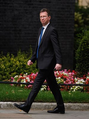 Jeremy Wright arriving at number 10 Downing Street before accepting the position of Culture Secretary on 9 July 2018.