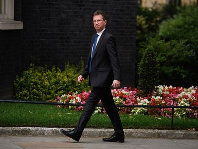 Jeremy Wright arriving at number 10 Downing Street before accepting the position of Culture Secretary on 9 July 2018.