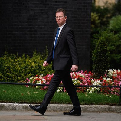 Jeremy Wright arriving at number 10 Downing Street before accepting the position of Culture Secretary on 9 July 2018.
