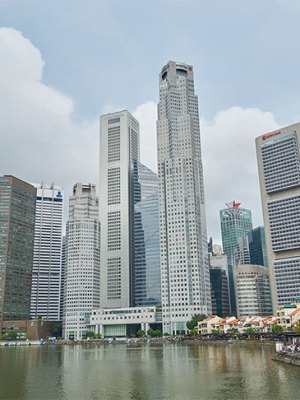 View of Singapore skyline.