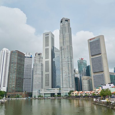 View of Singapore skyline.