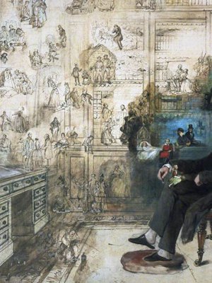 Dickens’s Dream (detail; 1875), Robert William Buss.
