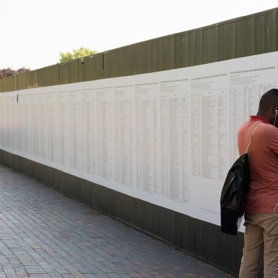 'The List', before its defacement. Credit: Liverpool Biennial/Mark McNulty.
