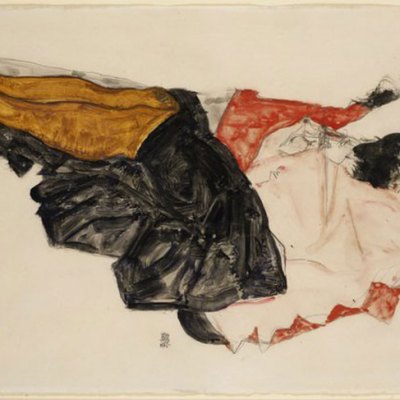 Egon Schiele’s Woman Hiding Her Face (1912), formerly owned by Fritz Grünbaum. In April a New York judge ruled that the drawing was Nazi-looted and that it be returned to Grünbaum’s heirs.