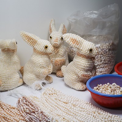 Installation view of ‘Mika Rottenberg’ at Goldsmiths Centre for Contemporary Art, 2018.