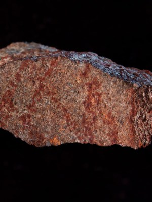 The drawing found in Blombos Cave, South Africa.