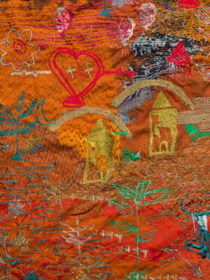 Ground – Thread Bearing Witness (detail) (2018), Alice Kettle.