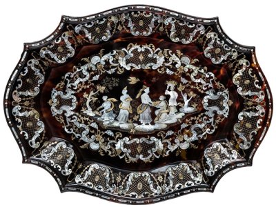 Oval lobed dish with chinoiserie motifs (c. 1735–45), Giuseppe Sarao.