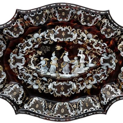 Oval lobed dish with chinoiserie motifs (c. 1735–45), Giuseppe Sarao.