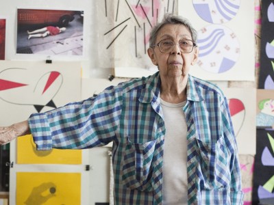 Geta Brătescu, photographed in 2015.