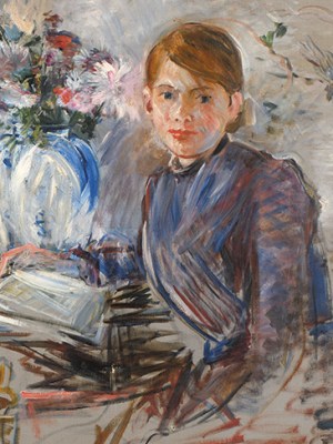 Young Girl with a Vase (detail; 1889), Berthe Morisot. Private collection.