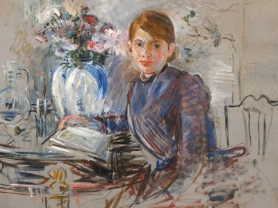 Young Girl with a Vase (detail; 1889), Berthe Morisot. Private collection.