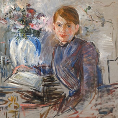 Young Girl with a Vase (detail; 1889), Berthe Morisot. Private collection.