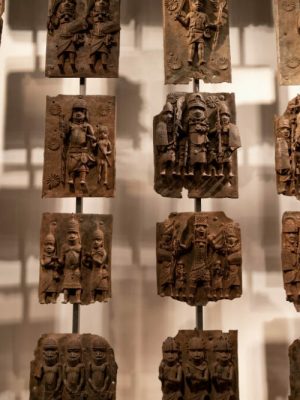 The Benin Bronzes, installed in the British Museum, London.