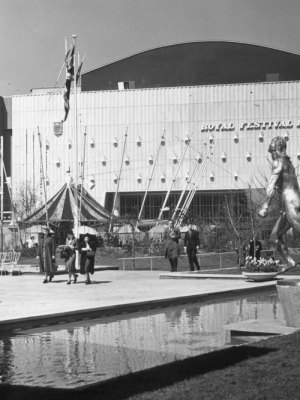 The Royal Festival Hall photographed on 12 May 1951, during the Festival of Britain.