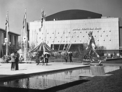 The Royal Festival Hall photographed on 12 May 1951, during the Festival of Britain.
