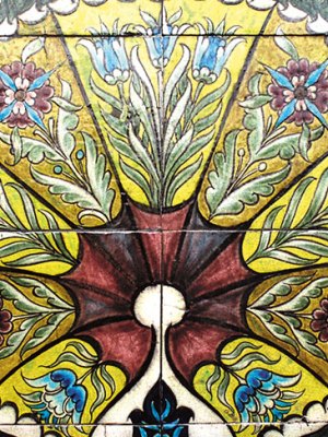 Fan tile panel (detail; 1872–1904), William De Morgan.