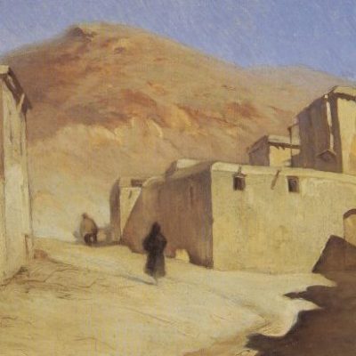 Toward Damascus at the Foot of Mount Qassioun, Muhajreen Quarter, c. 1933, Mustafa Farroukh, Collection Hani Farroukh