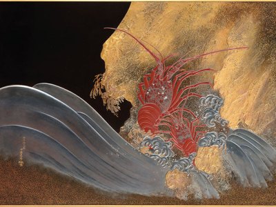 Panel depicting lobsters (1888), signed Shibata Zeshin. Christie’s, £662,500.
