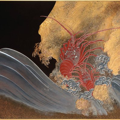 Panel depicting lobsters (1888), signed Shibata Zeshin. Christie’s, £662,500.