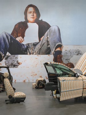 Installation view of ‘Sarah Lucas: Au Naturel’ at the New Museum, New York, 2018.