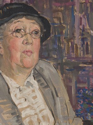 Portrait of Gertrude Jekyll (detail; 1910–11), Mary Swanzy. Private collection