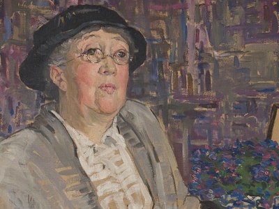 Portrait of Gertrude Jekyll (detail; 1910–11), Mary Swanzy. Private collection