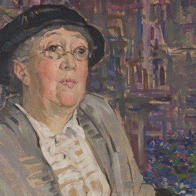 Portrait of Gertrude Jekyll (detail; 1910–11), Mary Swanzy. Private collection