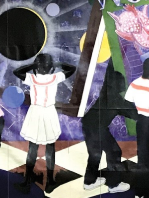 Knowledge and Wonder (1995) (detail) by Kerry James Marshall.