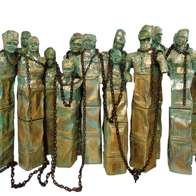 Untitled (Igbo Landing) (group of figures from series; 2018), Gerald Chukwuma. Gallery 1957, Accra