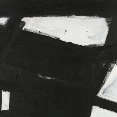 Wanamaker Block (detail; 1955), Franz Kline. Yale University Art Gallery.