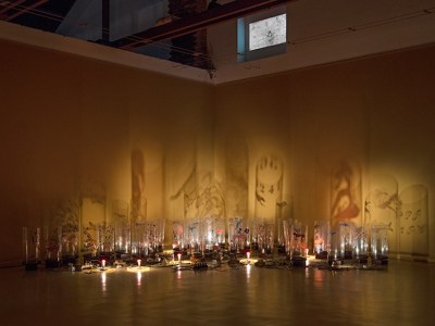 Installation view of ‘The Tables Have Turned’ (2008) by Nalini Malini at Castello di Rivoli Museo d’Arte Contemporanea, Rivoli-Torino in 2018.