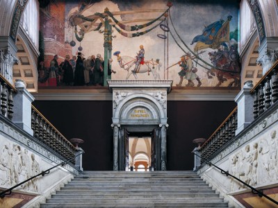 The upper stair hall at the Nationalmuseum, Stockholm.