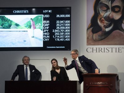 The sale of David Hockney’s Portrait of an Artist (Pool with Two Figures) on 15 November 2018 at Christie’s in New York.
