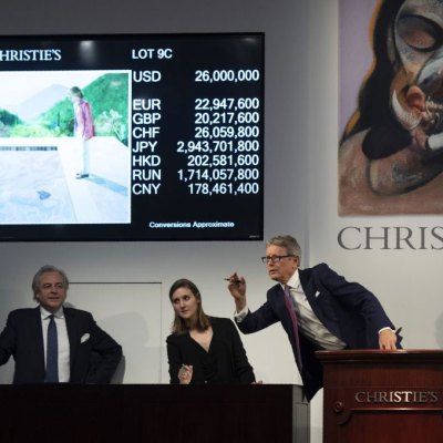 The sale of David Hockney’s Portrait of an Artist (Pool with Two Figures) on 15 November 2018 at Christie’s in New York.