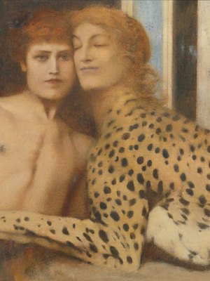 Caresses (detail; 1896), Fernand Khnopff. Royal Museums of Fine Arts of Belgium, Brussels. Photo: J. Geleyns Art Photography