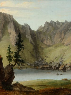 View across Lake Seeberg to the Muntigalm (1778), Caspar Wolf.