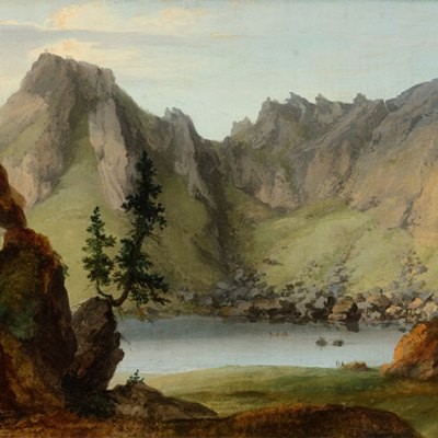 View across Lake Seeberg to the Muntigalm (1778), Caspar Wolf.