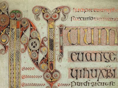The Book of Durrow (detail; f. 86r) (c. 700), probably Durrow, Co. Offaly, or Iona. Trinity College Dublin