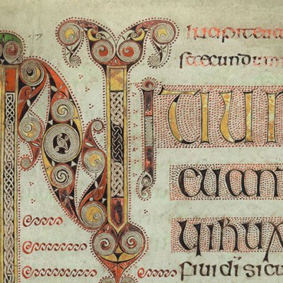 The Book of Durrow (detail; f. 86r) (c. 700), probably Durrow, Co. Offaly, or Iona. Trinity College Dublin