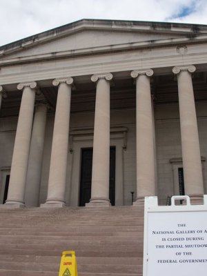 The National Gallery of Art in Washington, D.C. on 8 January 2019 during the US government shutdown.