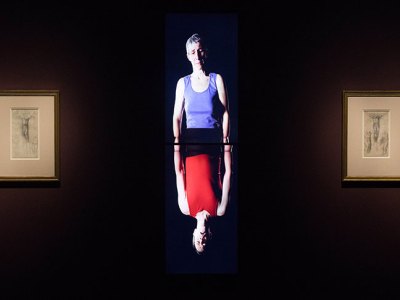 Installation view of ‘Bill Viola/Michelangelo: Life Death Rebirth’ at the Royal Academy of Arts, London, 2019.